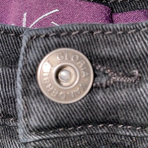 GLORIA VANDERBILT Amanda denim 5 pocket stretchy jeans black size 10 short - Picture 4 of 11